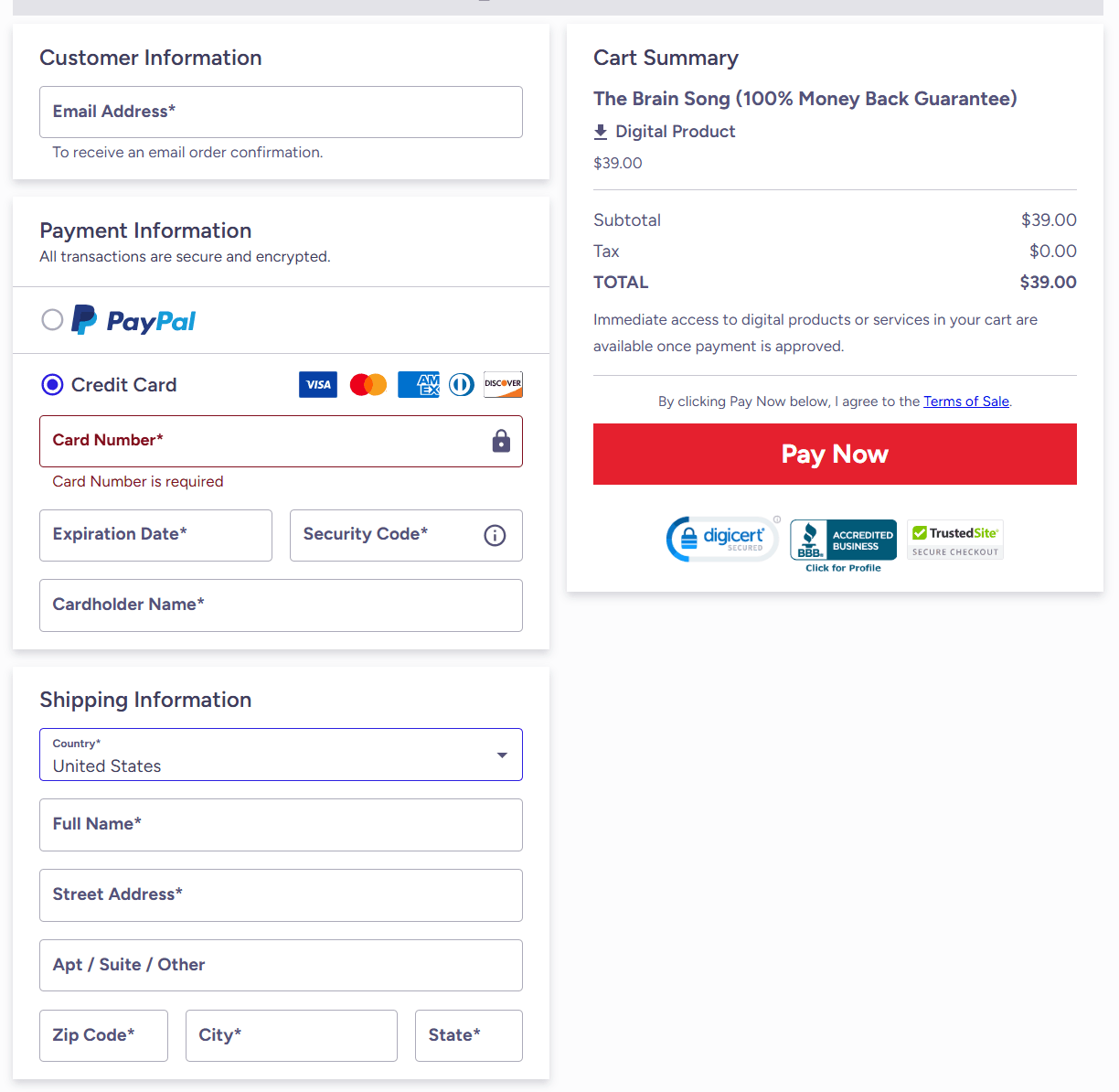 The Brain Song Order